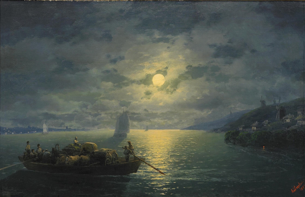 Crossing the Dnepr River at Night Signed and dated 1897 60 x 93.5.jpg