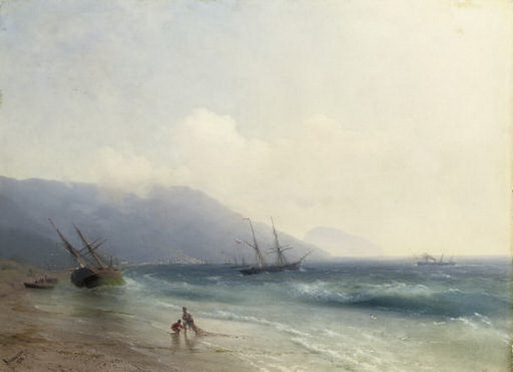 Fishermen on the Crimean coast  62.2 x 85.1 cm.jpg