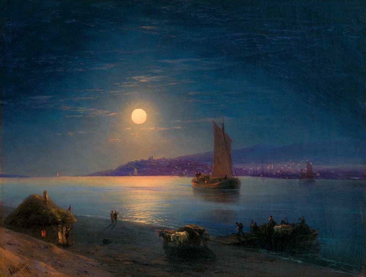 Moonlit Night on the Dnieper 1887 47 by 60 cm..jpg